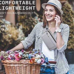 Unisex‎ Dagite Brand Grey Multi-Pocket Lightweight Belt Bag